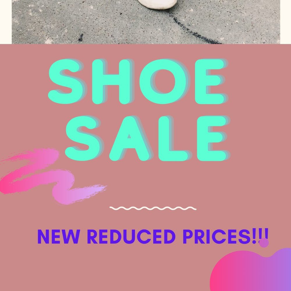 Dropping prices on shoes.